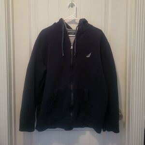 Navy Blue Natutica Zip Up Hoodie